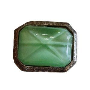Vintage Star Glass Deco Brooch (A279)